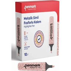 Arslan Ticaret Penmark Fosforlu Kalem Metalik Simli Bronz1 Paket 10 Adet