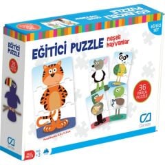 Ca Eğitici Puzzle Neşeli Hayvanlar 5028