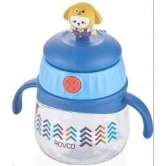 Rovco Pipetli Tritan Çocuk Su Matarası 240 ml 6+ Ay Mavi