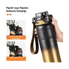 TKK Çelik Termos Matara 900ML Golden T2025