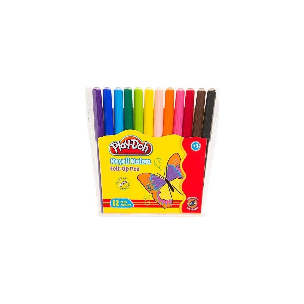Play-Doh Keçeli Kalem 12 Renk 2Mm Pvc Ke-005