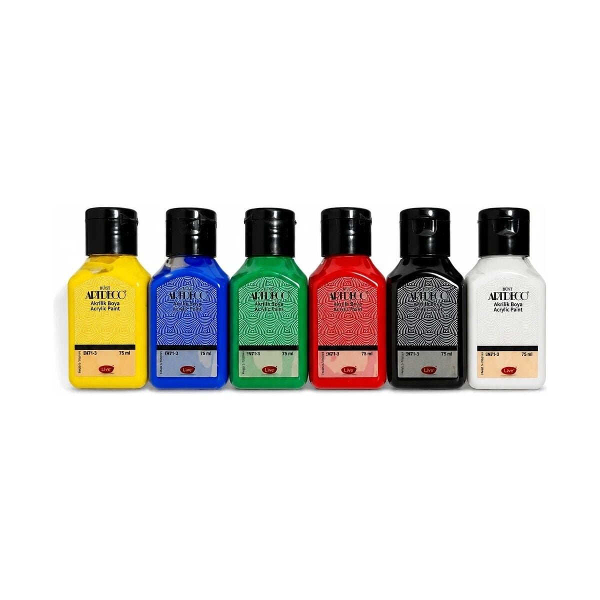 Artdeco Akrilik Boya Set Canlı Renkler 6 x 75ml