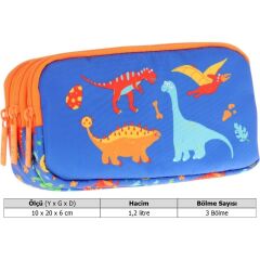 Kaukko Kıds 3 Bölmeli Kalem Çantası (create Dınosal8278