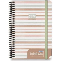 Gıpta 460-Shk 17 x 24 Sp. Sert Kapak Haftalık Akademik Ajanda Gri