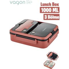 VAGONLİFE 1000 ML LUNCHBOX Bl10164 Kiremit
