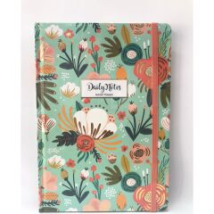 Keskin Color A5 Garden Flowers Sert Kapak Defter Yeşil