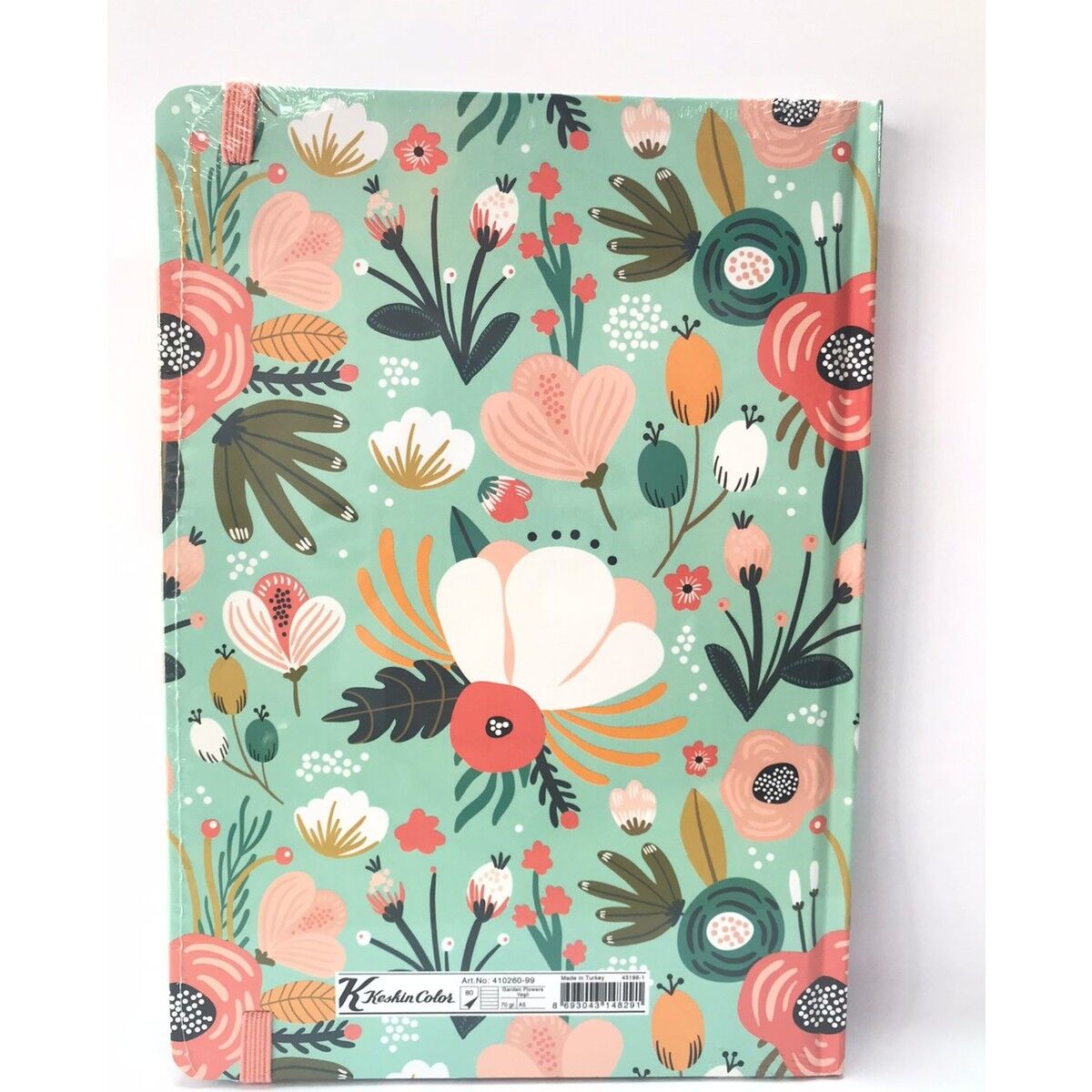 Keskin Color A5 Garden Flowers Sert Kapak Defter Yeşil