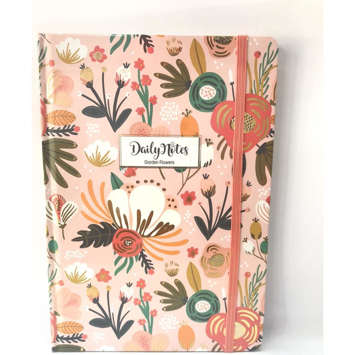 Keskin Color A5 Garden Flowers Çizgili Sert Kapak Pembe