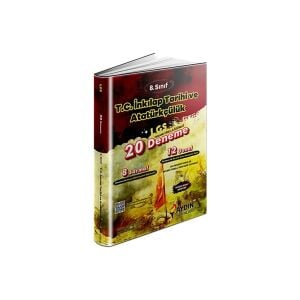 8. Sınıf LGS T.C İnkılap Tarihi ve Atatürkçülük 20 Deneme Video Çözümlü Aydın Yayınları