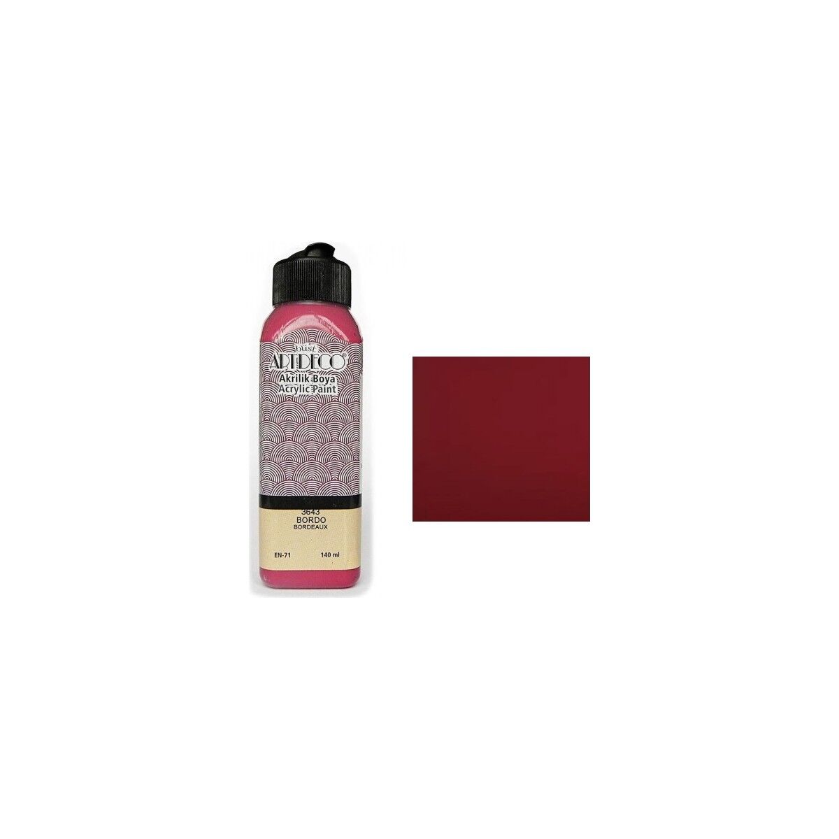 Artdeco Akrilik Boya 140 Ml Bordo