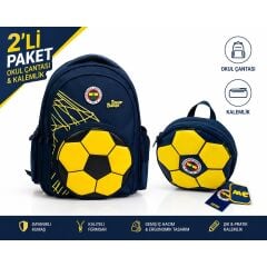 Fenerbahçe Lisanslı 3D Suni Deri Detaylı Okul Çantası 26784+ Kalemlik 26787