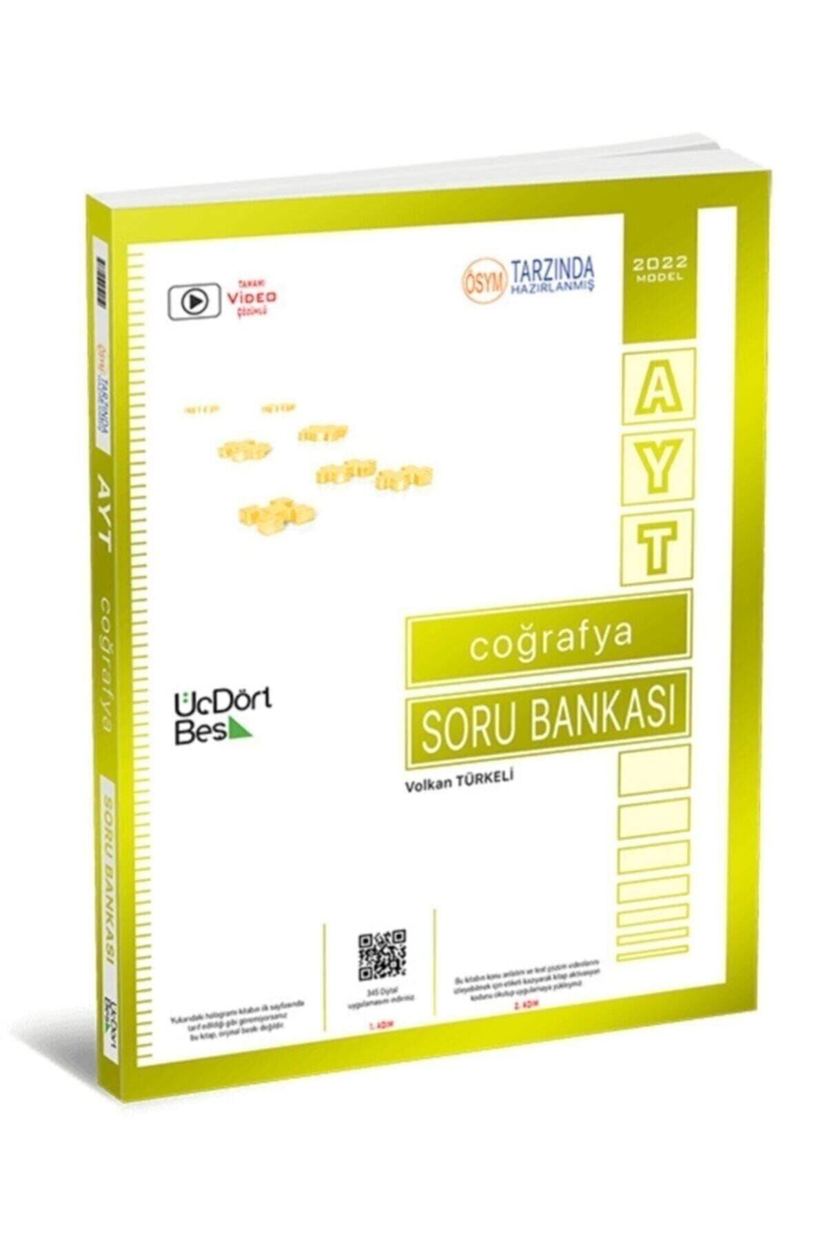 ÜçDörtBeş Yayınları AYT Coğrafya Soru Bankası