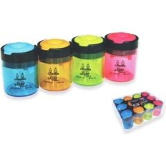 Rubenis Kalemtıraş 4 Renk Çift Açacaklı Yuv. Şeffaf Kapak Rkt 27   12'li Paket /