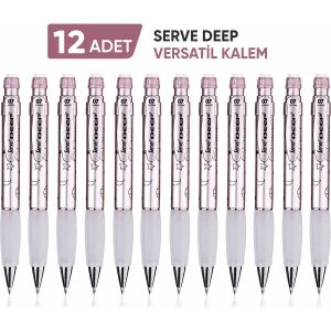 Versatil Kalem Deep 0.7 mm Met Roze Ay-Yıldız 12'li Paket