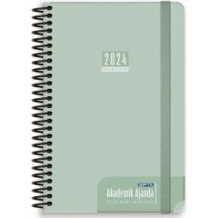 Gıpta 460-Shk 17 x 24 Sp. Sert Kapak Haftalık Akademik Ajanda Yeşil