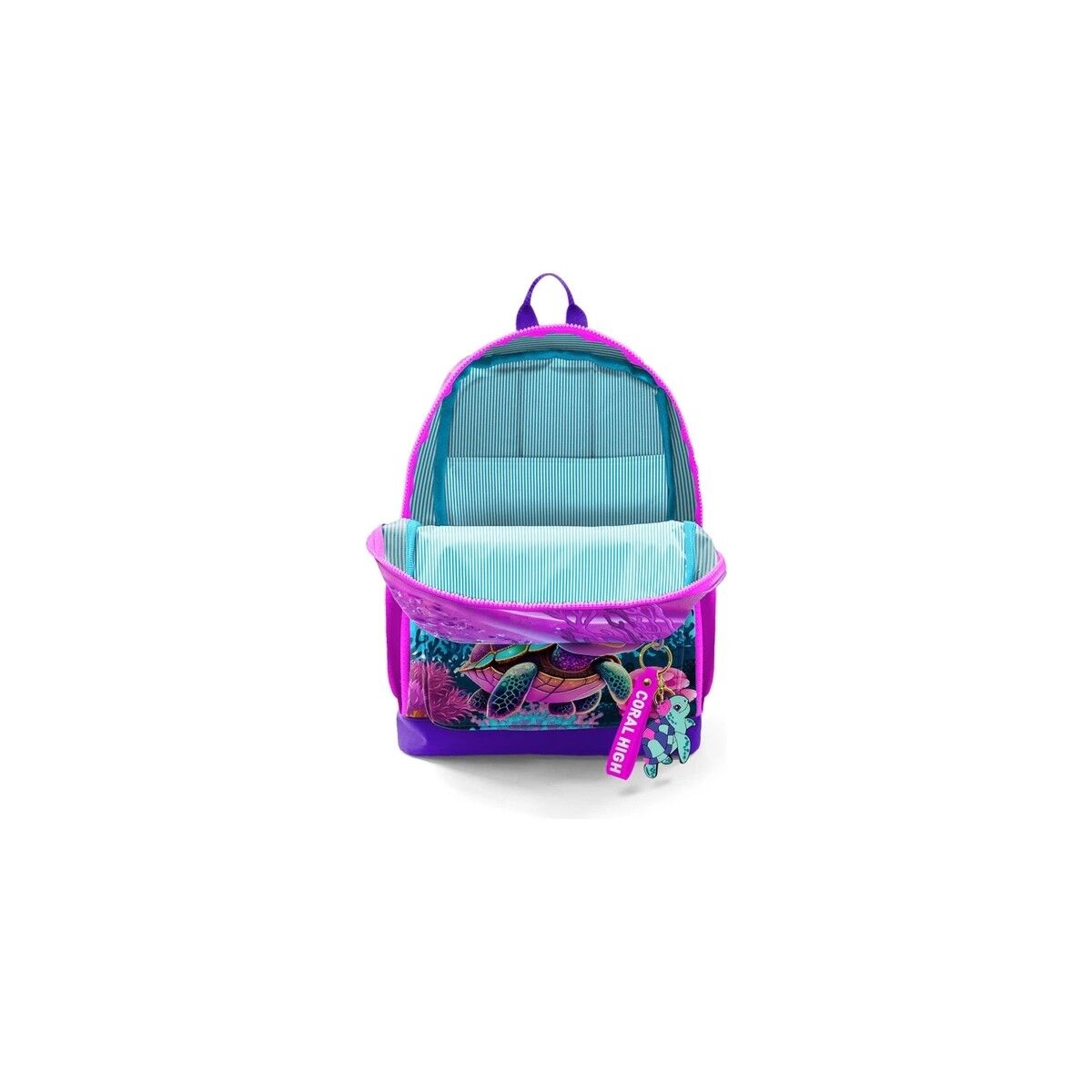 Coral High Pembe Mor Kaplumbağa Sırt Çantası 23756+Thermo Beslenme Çantası 11756