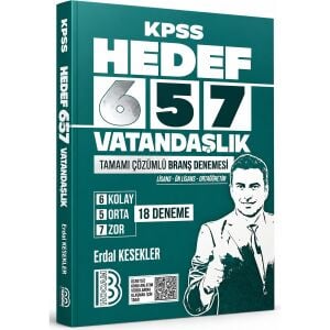2027 KPSS HEDEF 657 Vatandaşlık Tamamı Çözümlü Branş Denemesi