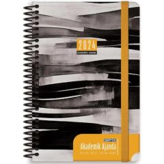 Gıpta 460-Shk 17 x 24 Sp. Sert Kapak Haftalık Akademik Ajanda Siyah