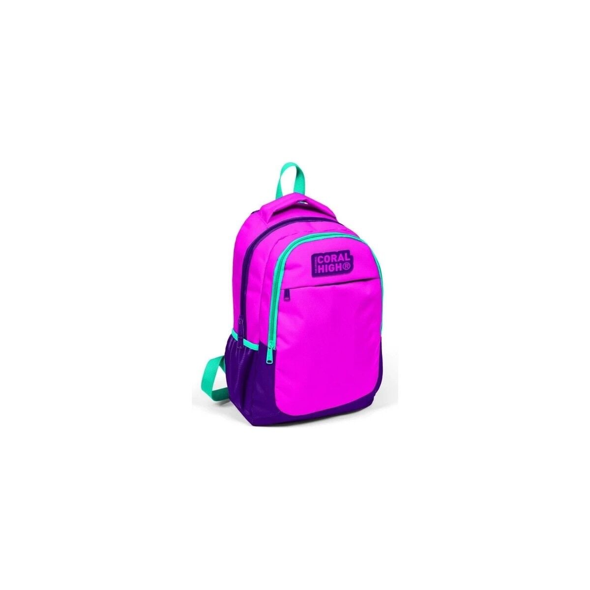 Mor Pembe Üç Bölmeli Okul Sırt Çantası 14401+PEMBE Mor Renk Geçişli Thermo Beslenme Çantası 11762
