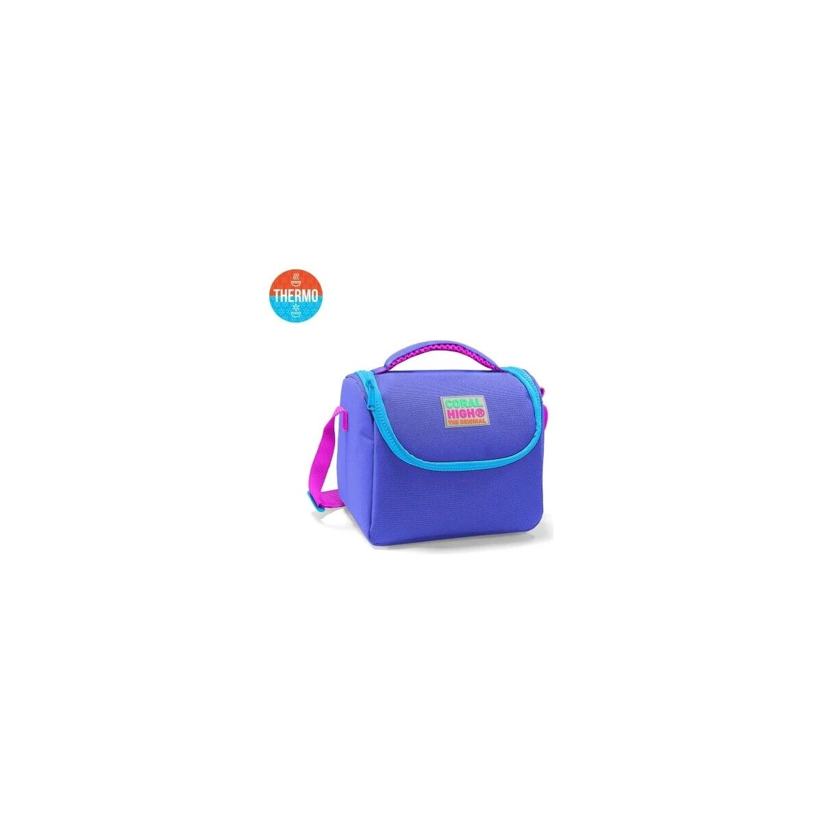 Coral High Lavanta Üç Bölmeli Okul Sırt Çantası 14402+Pembe Thermo Beslenme Çantası 11703