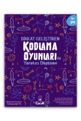 4+ Yaş ''Kodlama Oyunları - Yaratıcı Düşünme'' Okul Öncesi Eğlenceli Çocuk Etkinlik Kitabı