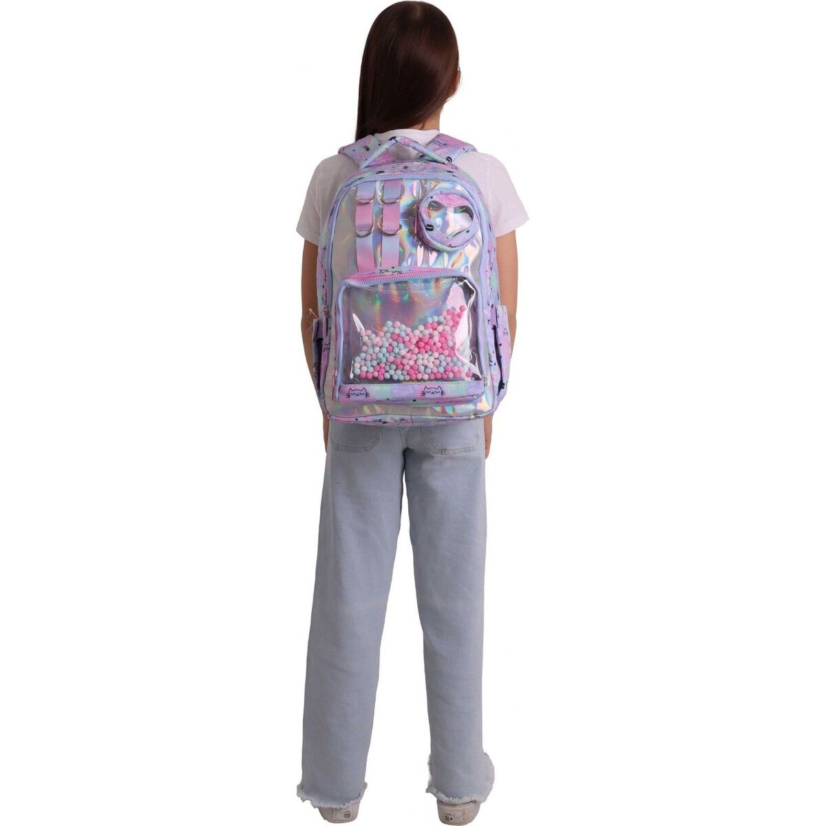 Kaukko Kids Kız Çocuk Dream Baskılı Çok Renkli Peluş Aksesuarlı Ilkokul Okul Sırt Çantası - L5343