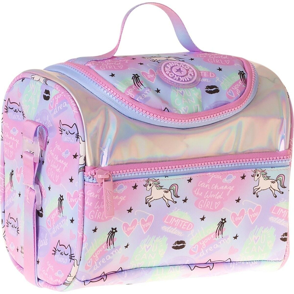 Kaukko Kids Kız Çocuk Dream Baskılı Isı Yalıtımlı Okul Beslenme Çantası (Çok Renkli) - L5344