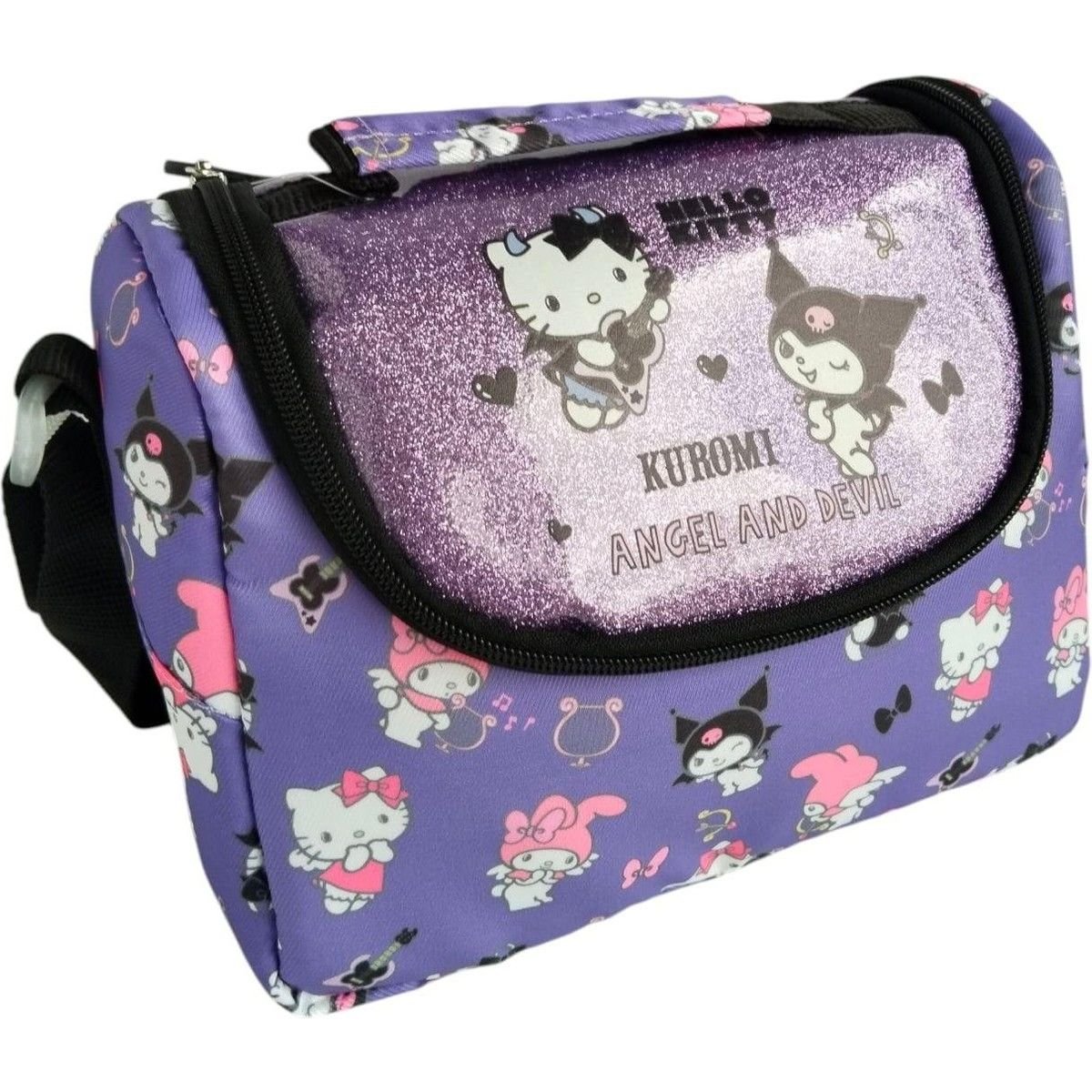 Orjinal Lisanslı Hello Kitty Friends Kuromi Termal Beslenme Çantası Mor 3261