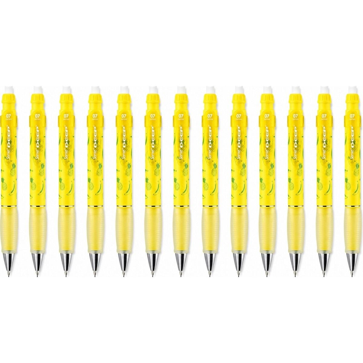 Deep Versatil Kalem 0.7 mm Fosforlu Sarı Ananas Muz 12'li Paket