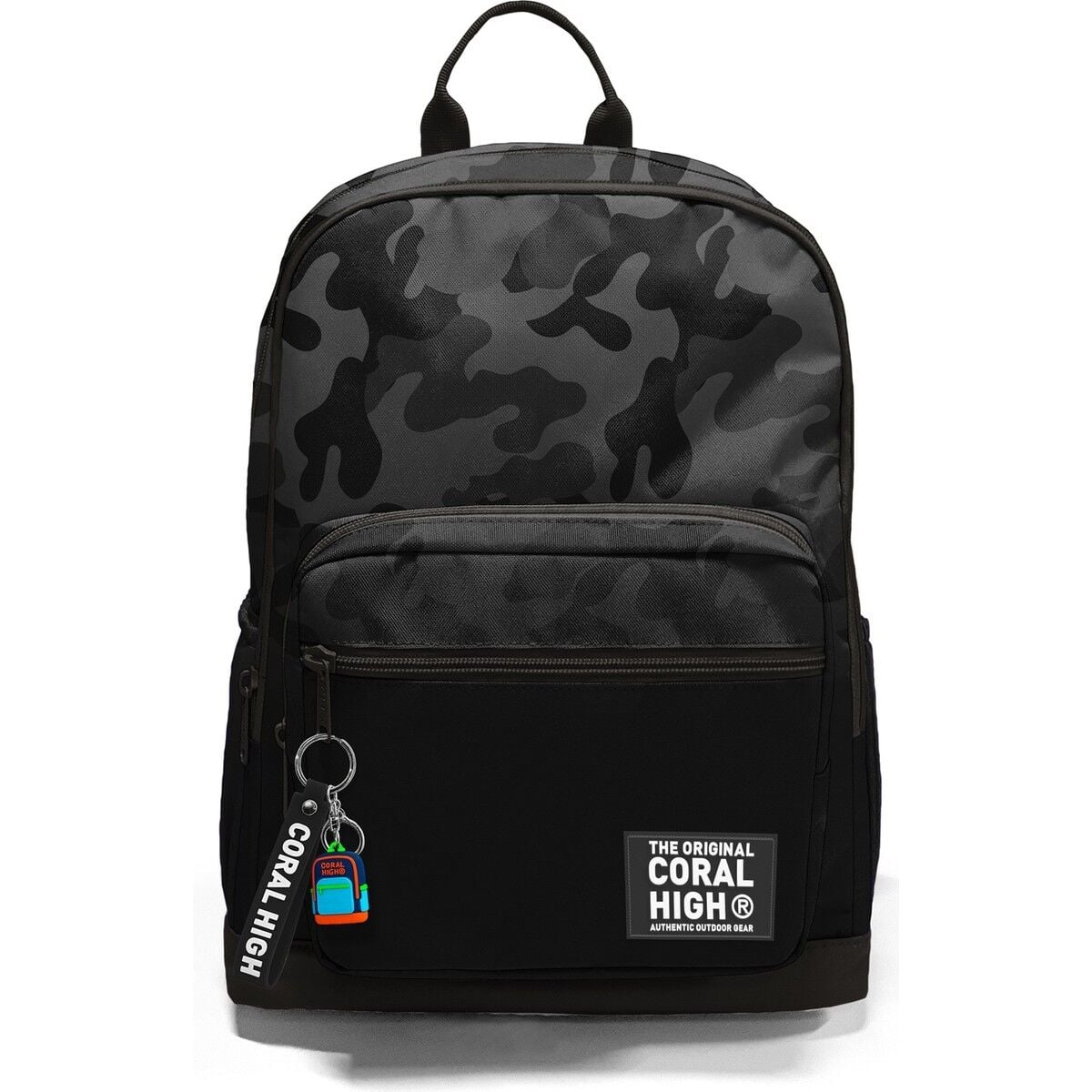 Coral High Siyah Kamuflaj Desenli Okul Sırt Çantası 33238