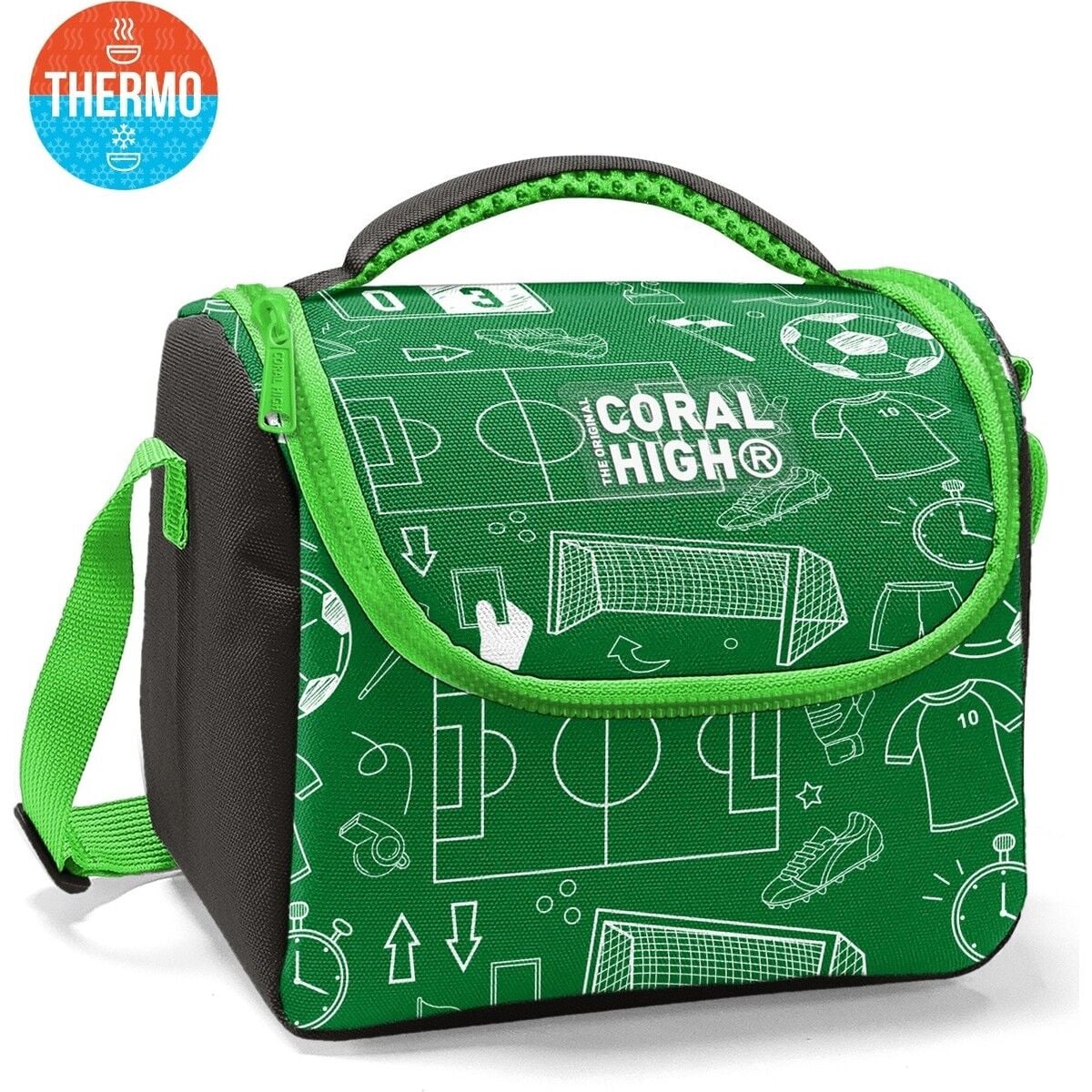 Coral High Kids Gri Siyah Yarasa Desenli Thermo Beslenme Çantası 37144