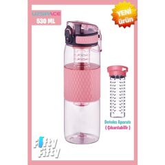 Uzspace 530 Ml Tritan Matara 5060 Glow Pink
