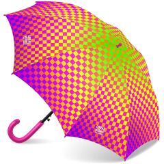 Coral High Kids Neon Renkli Dama Desenli Çocuk Şemsiyesi 36102