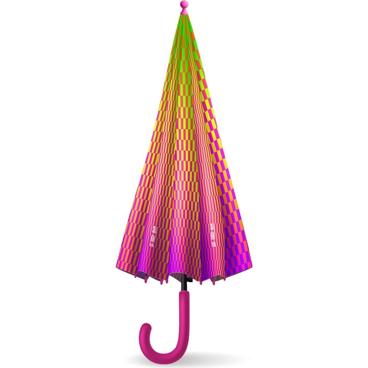 Coral High Kids Neon Renkli Dama Desenli Çocuk Şemsiyesi 36102