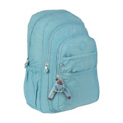 Relaxion Turkuaz Su Geçirmez Krinkıl Kumaş Geniş Iç Hacimli Günlük & Okul Sırt Çantası