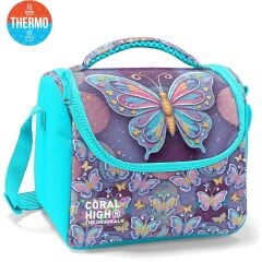 Coral High Kids Pastel Renkli Kelebek Desenli Thermo Beslenme Çantası 37106