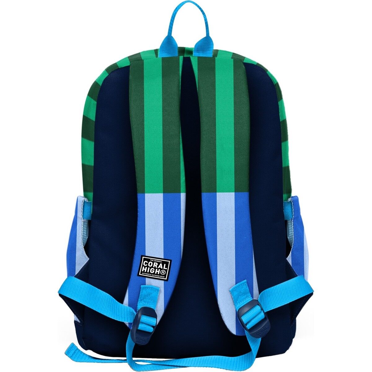 Coral High Kids Mavi Yeşil Çizgi Desenli Okul Sırt Çantası 33211