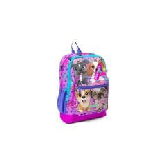 Coral High Pembe Köpek Desenli Sırt Çantası 23750+ Kalemlik 22050