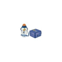 Gıpta Blue-Me Tritan Pipetli Matara + Desenli Beslenme Kabı Set