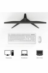 Lecoo Kw202 Kablosuz Klavye & Mouse Set Beyaz