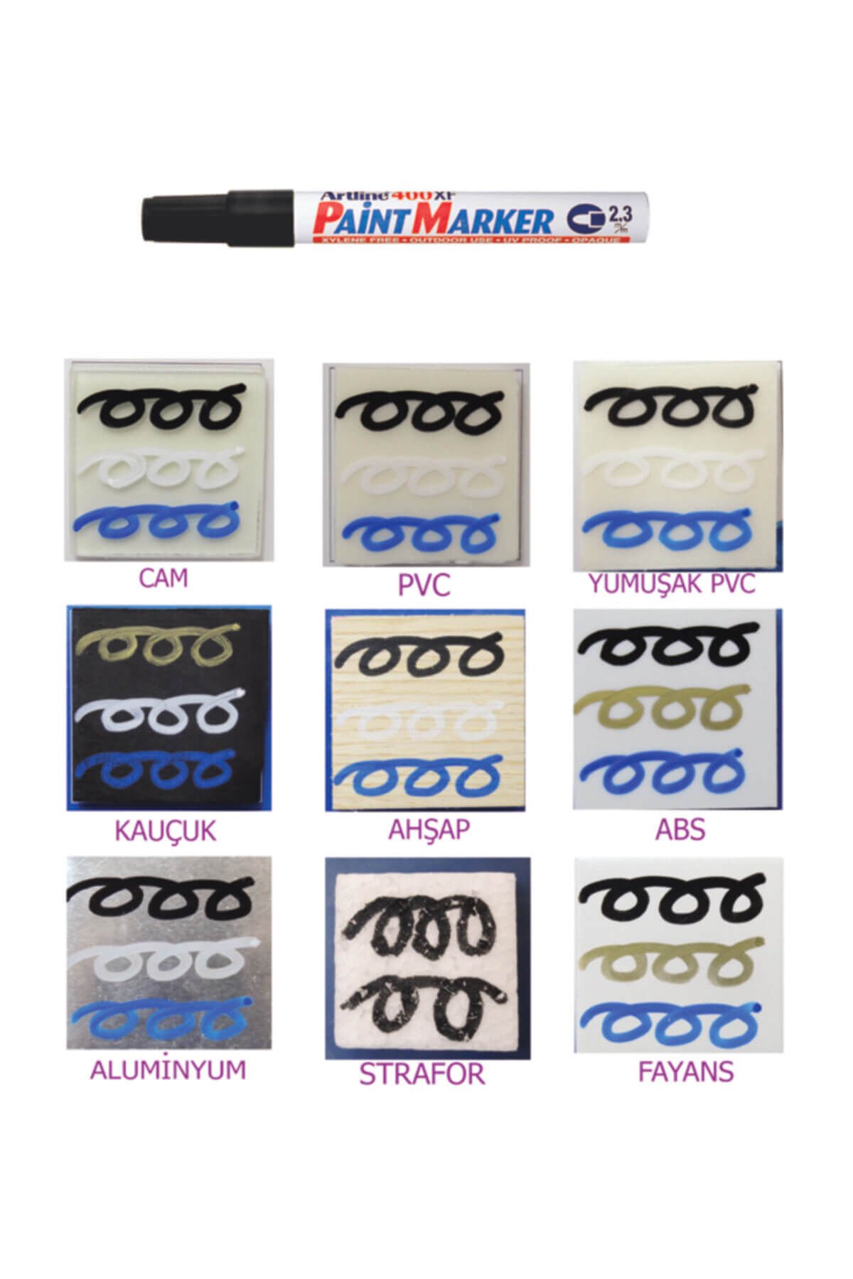 Artline 400 Xf Paint Marker Çok Amaçlı Boyama