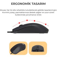 Lecoo Cm101 Siyah Kablolu Mouse & Klavye Set