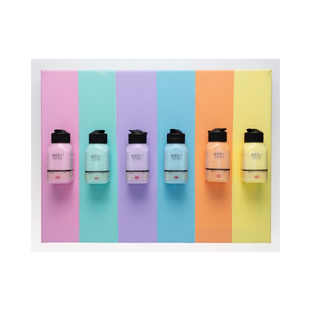Artdeco Akrilik Boya Set Pastel Renkler 6 x 75ml