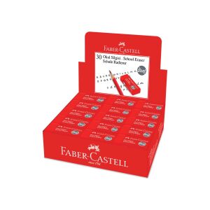 Faber Castell Okul Silgisi Kırmızı Pkt 30lu