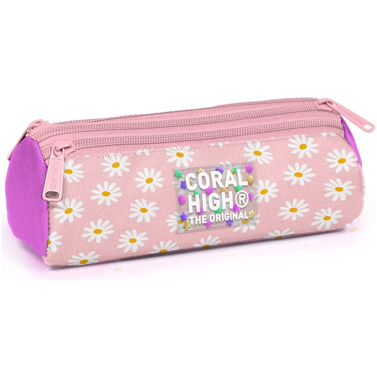 Coral High Kids Papatya Desenli Üç Bölmeli Kalem Çantası 31024