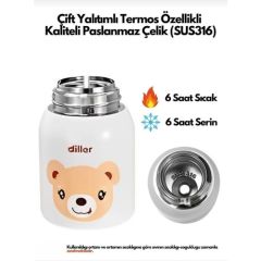 Diller Çelik Matara 300ml Pembe