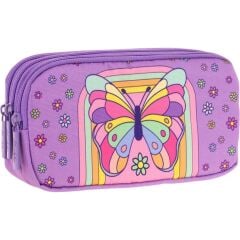 Kaukko Kıds 3 Bölmeli Kalem Çantası (layer Butterfly)krn-L8248