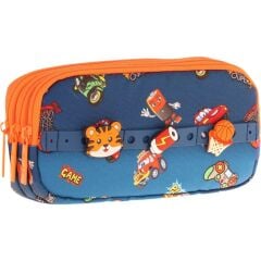 Kaukko Kıds 3 Bölmeli Kalem Çantası (fancy Tıger)krn-L8259