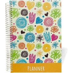 Lizy Liz Sert Kapak Spiralli 4 Renk Baskılı Tarihsiz Ajanda AJT01-6