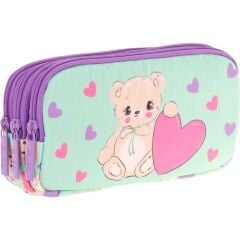 Kaukko Kıds 3 Bölmeli Kalem Çantası (plush Bear)krn-L8239